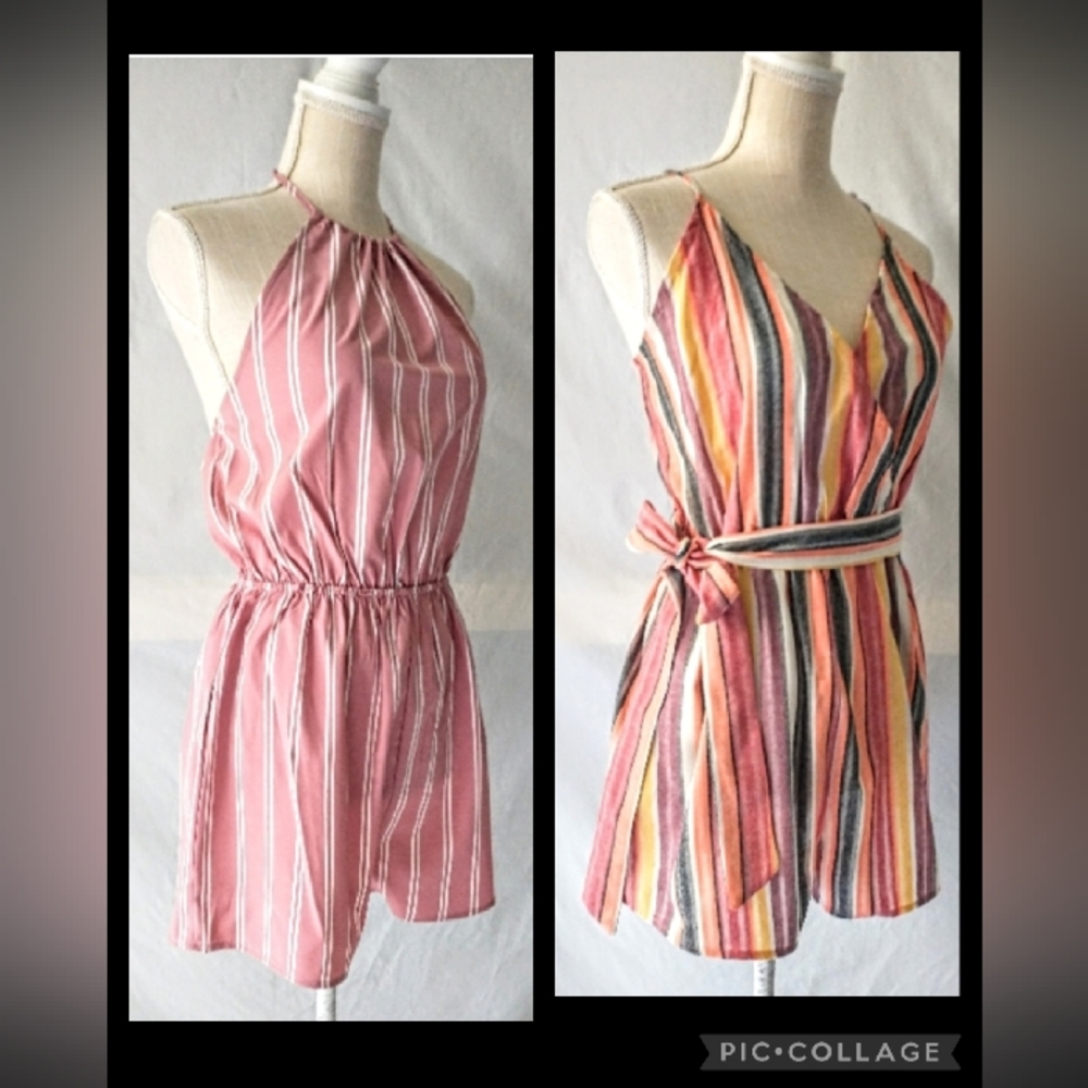 Pair of Summer Rompers - Sleeveless - Large Shein